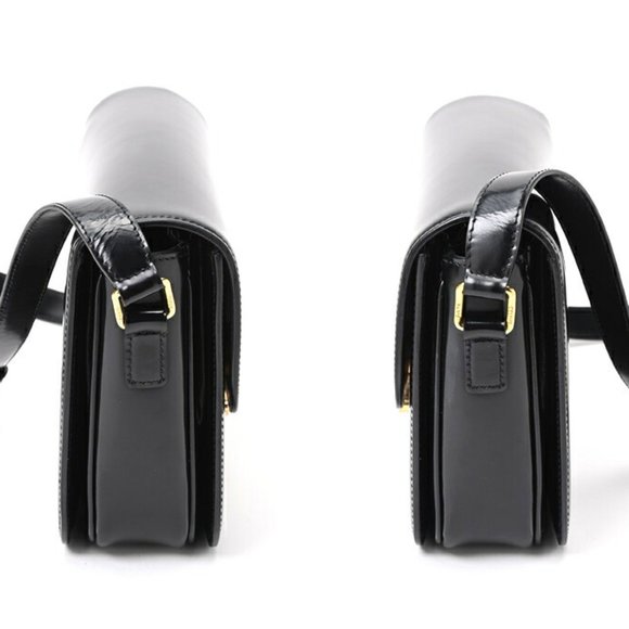 CELINE Classic Triomphe Bag Shoulder - Shiny Calfskin Black - Picture 4 of 10